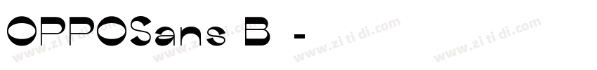 OPPOSans B粗体字体转换
